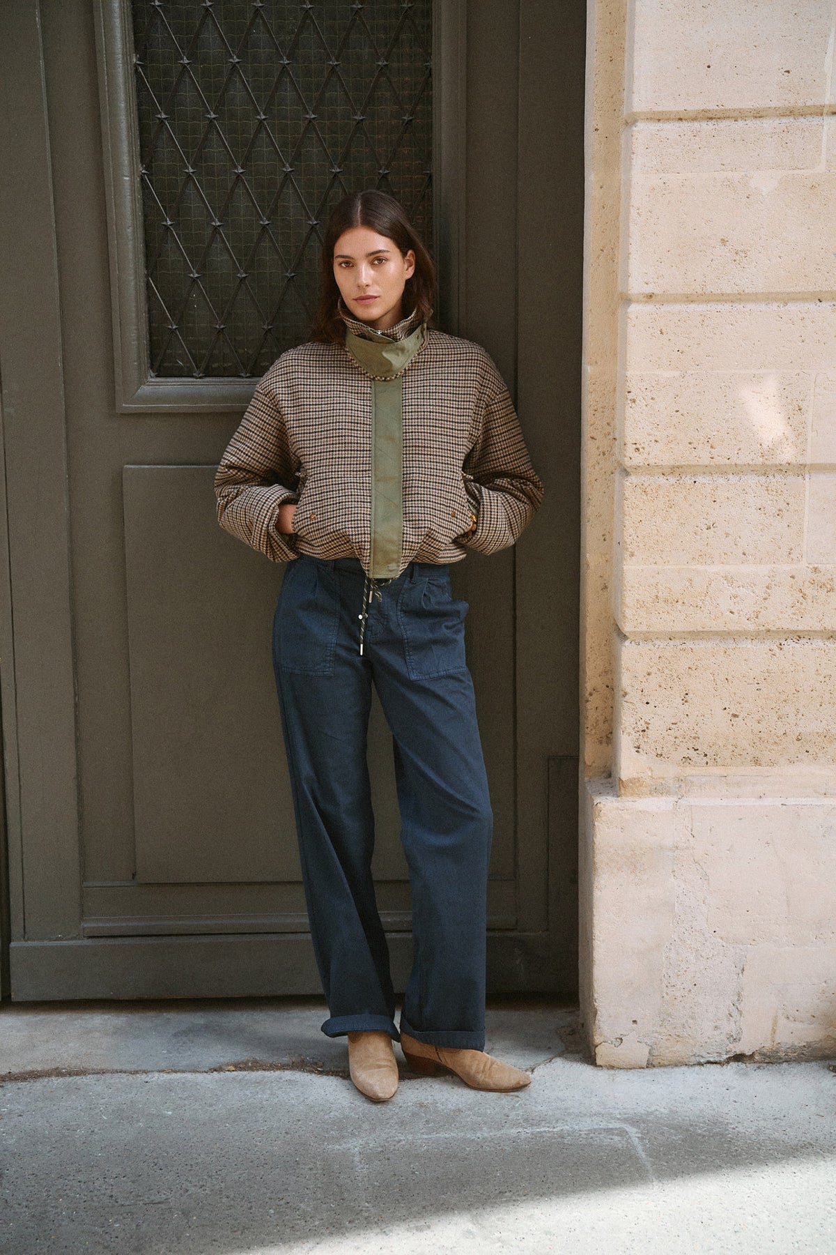 Daunenjacke Deliah in Grau/Schwarz Anita Hass