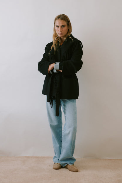 Fransenjacke Loretta in Schwarz Anita Hass