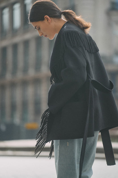 Fransenjacke Loretta in Schwarz Anita Hass