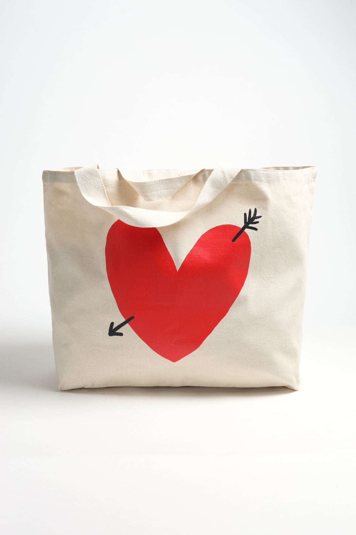 Large Canvas Tote with Heart Logo by Anita Hass - Anita Hass