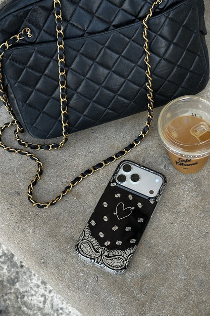 Paisley Cell Phone Case in Black by Anita Hass - Anita Hass
