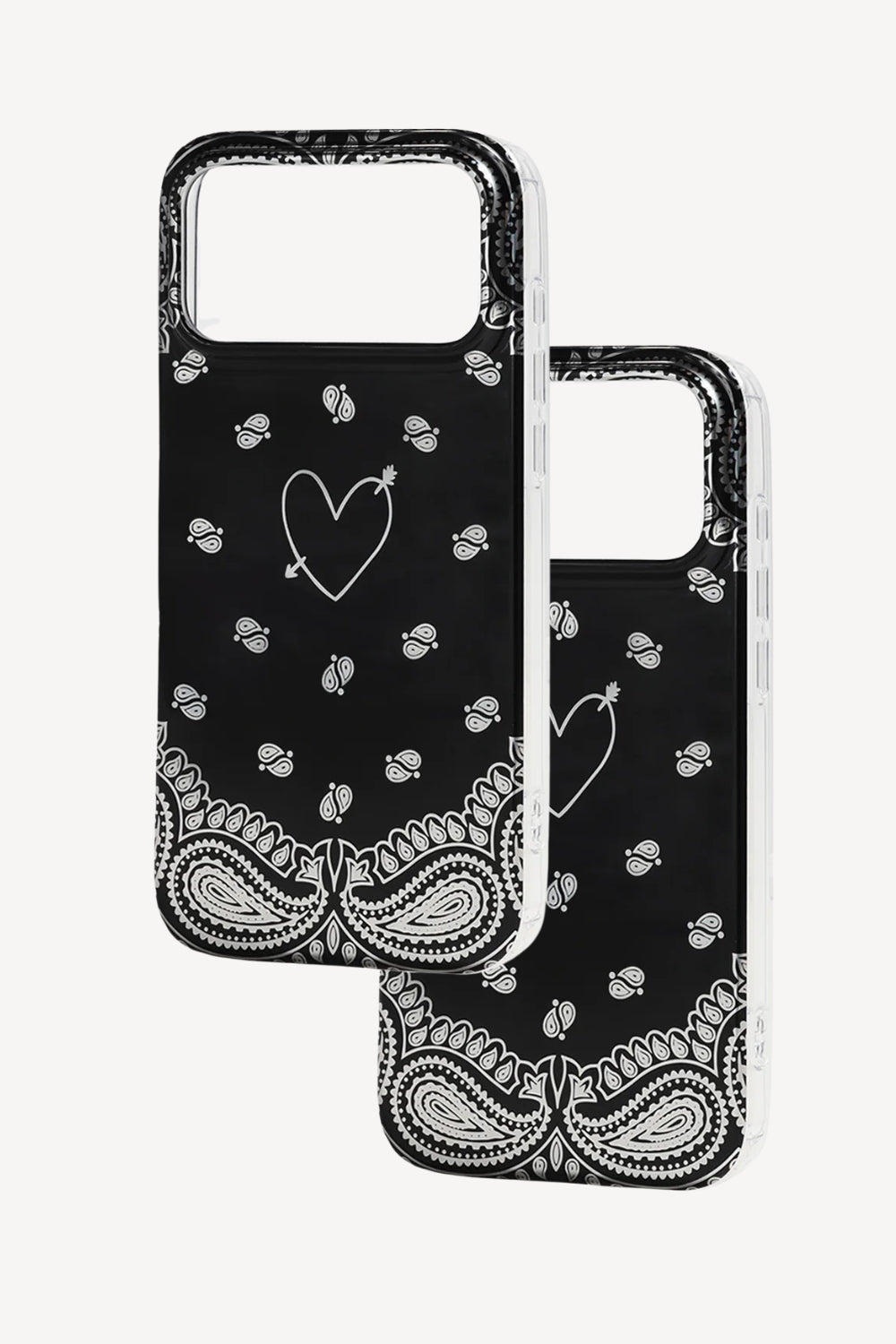 Set di custodie per cellulari Paisley in nero