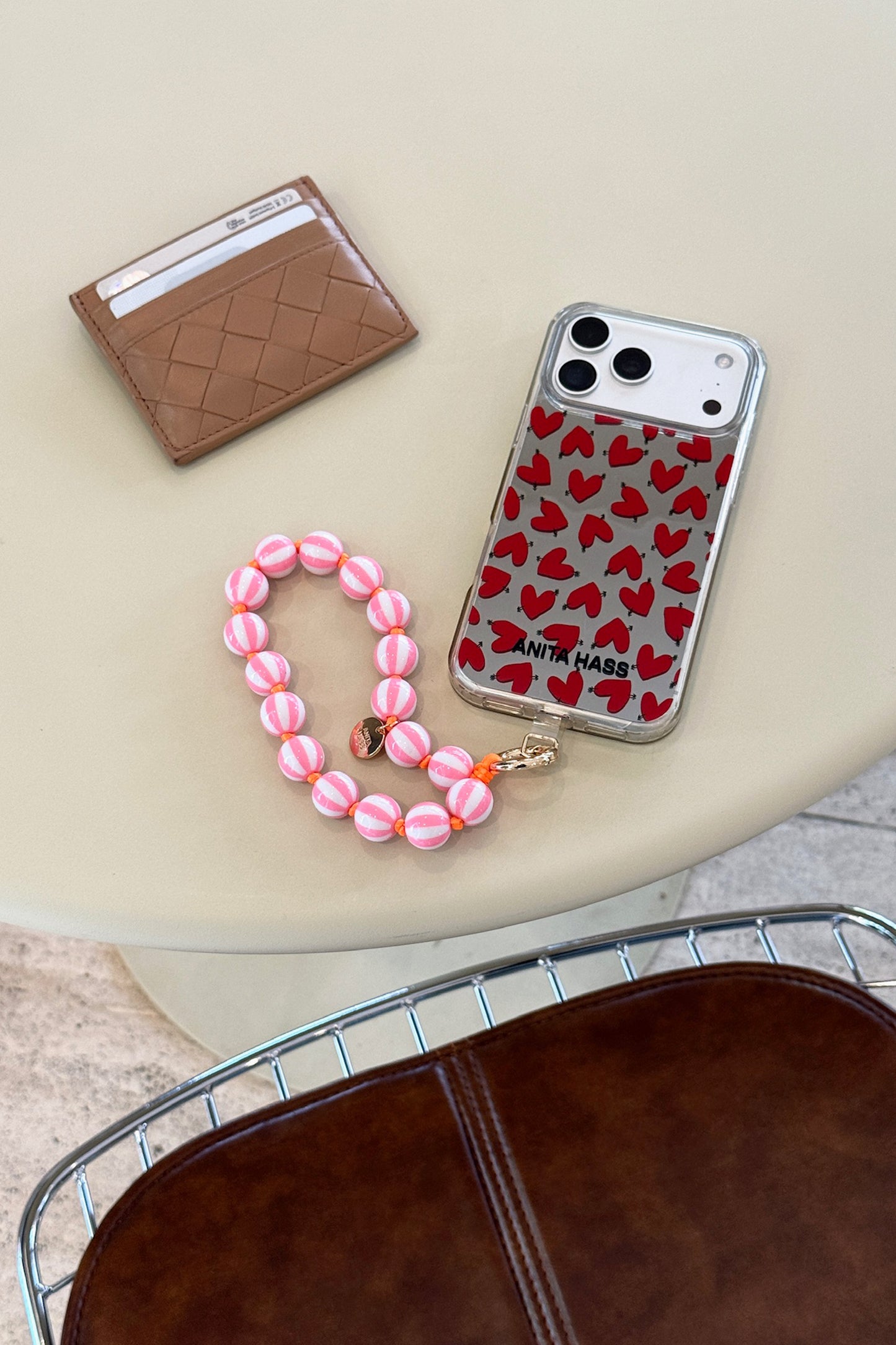 Pink Candy Cell Phone Chain by Anita Hass - Anita Hass