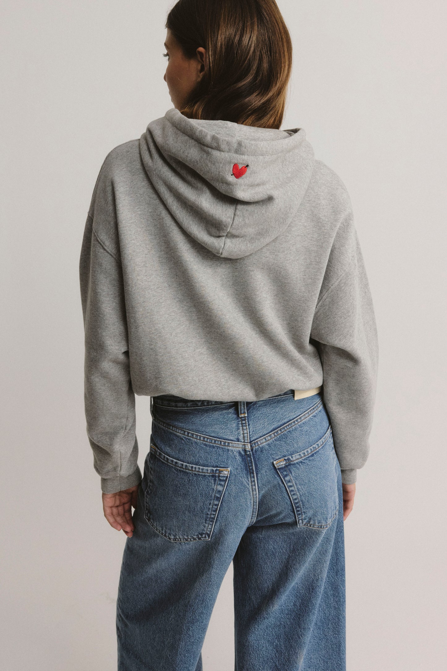 Hoodie Crystal in Melange Grey Anita Hass