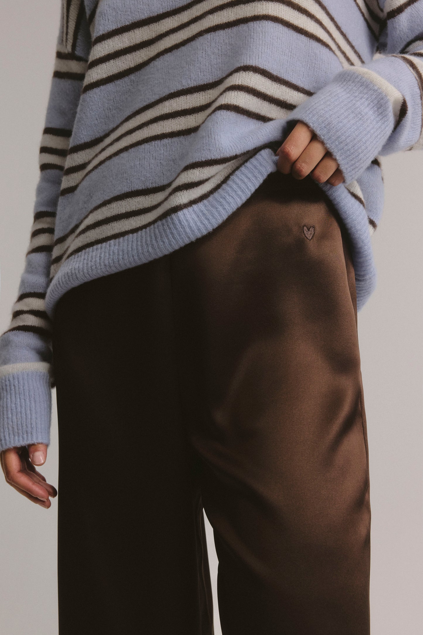 Elegant Flow Pants in Dark Brown by Anita Hass - Anita Hass