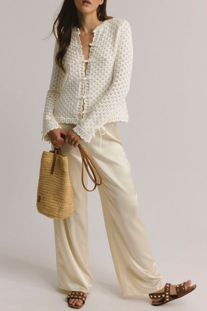 Elegant Flow Pants in Ivory by Anita Hass - Anita Hass
