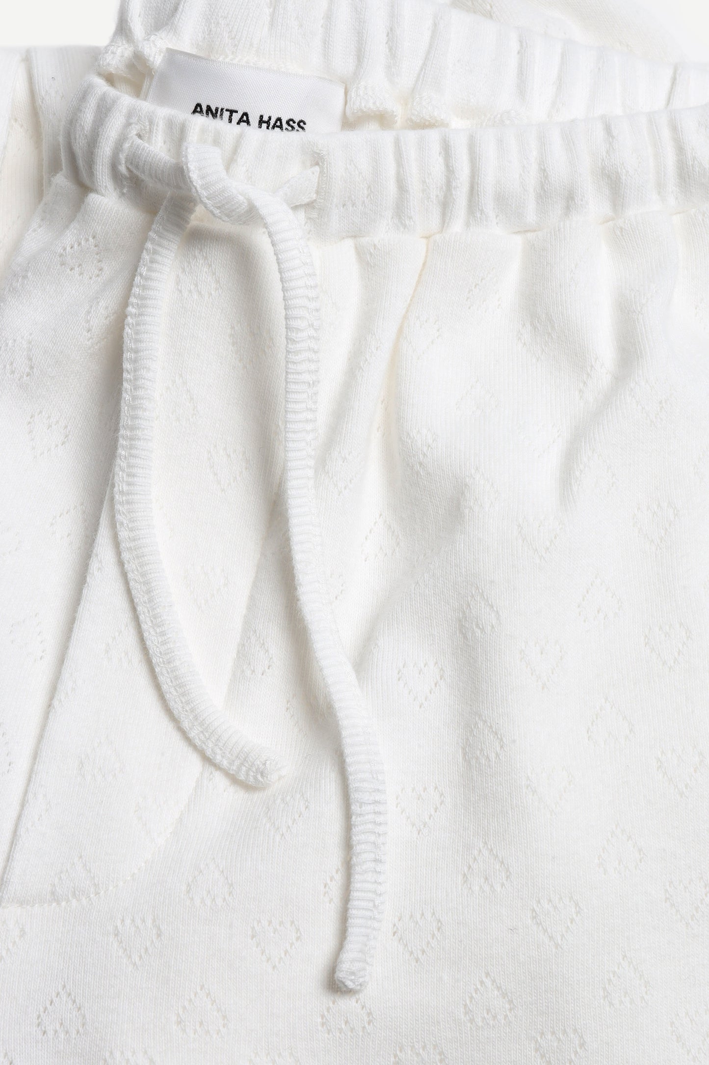 White Pointelle Pants by Anita Hass - Anita Hass