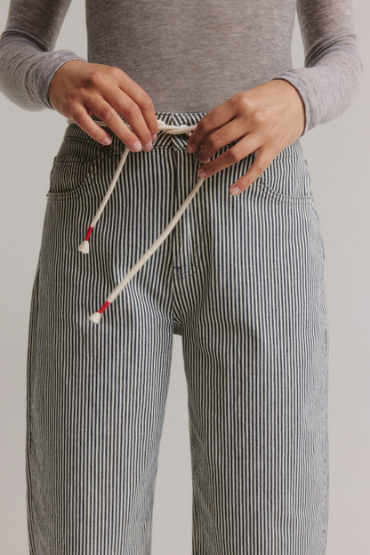 The Barrel Jeans in Blue/White by Anita Hass - Anita Hass
