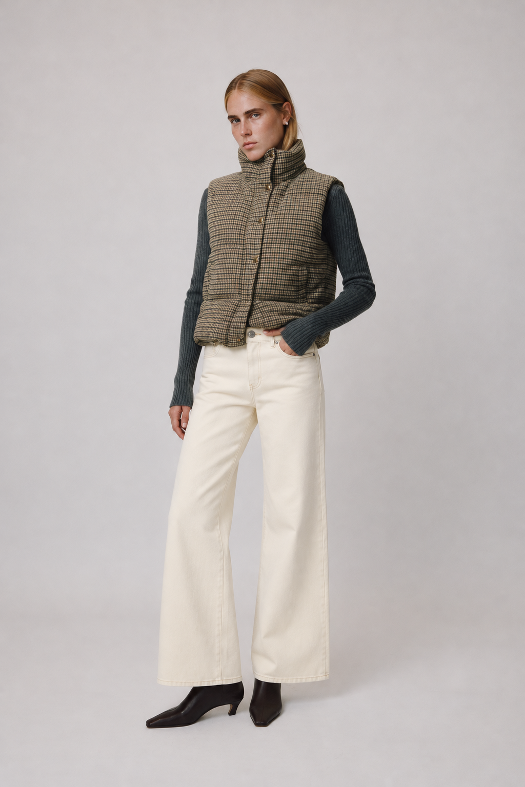 Jeans The Wide Leg in Ecru Anita Hass