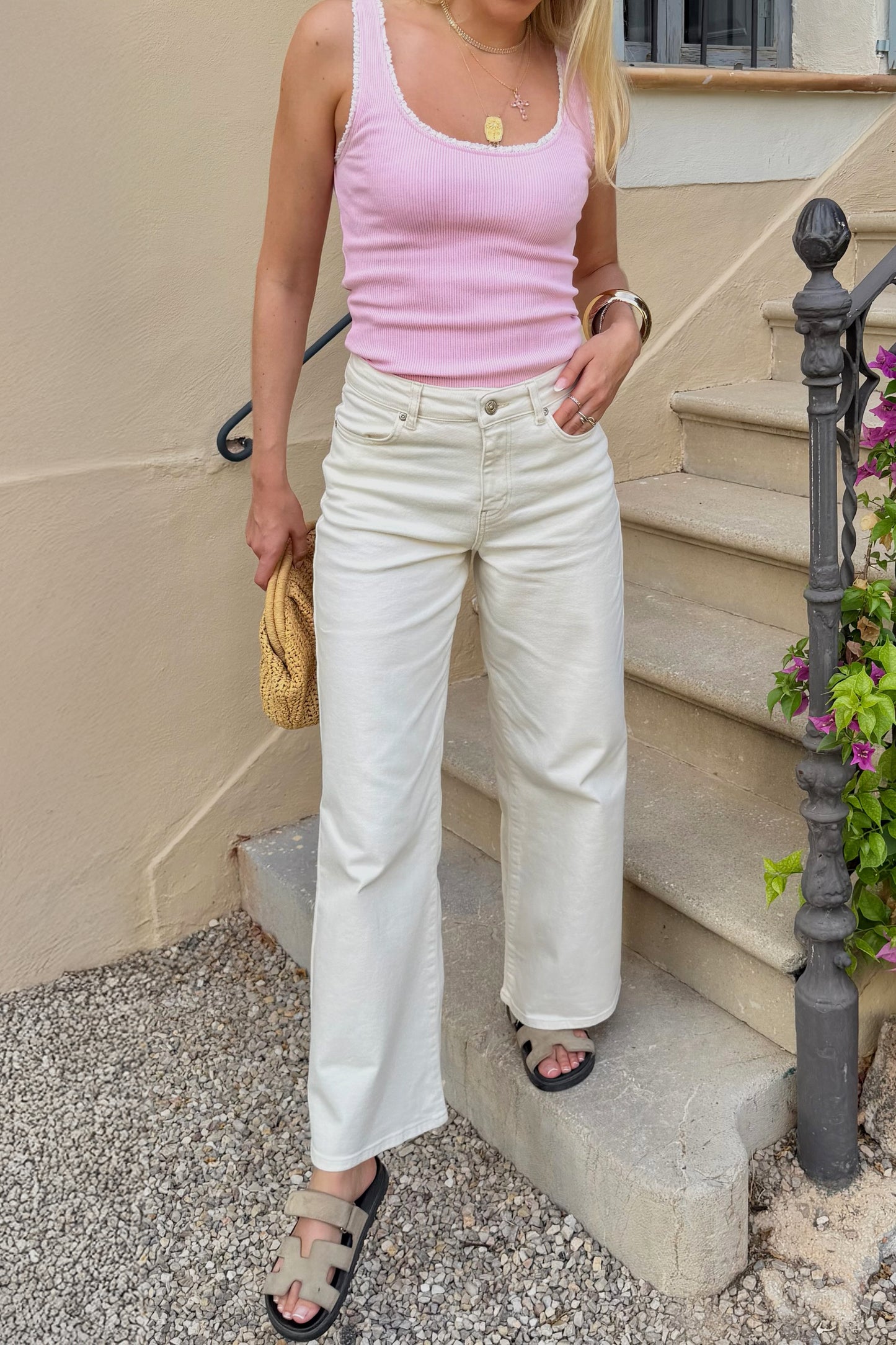 Jeans The Wide Leg in Ecru Anita Hass