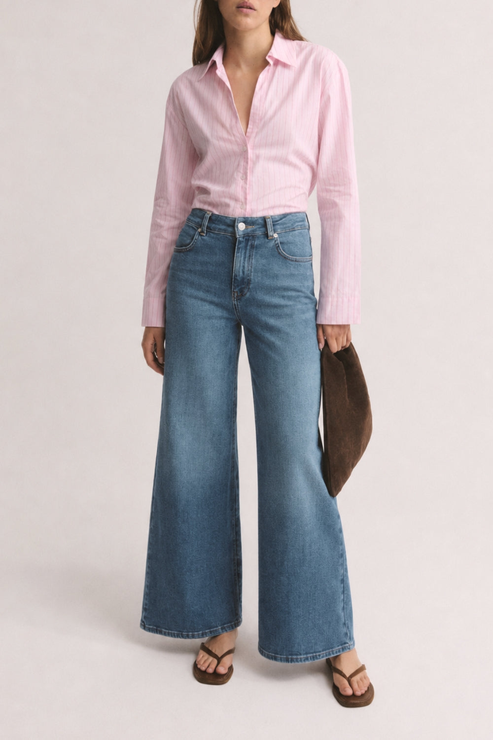 Jeans The Wide Leg in Mid Blue Anita Hass