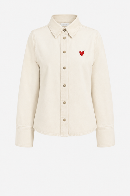 Classic Denim Blouse in Ecru by Anita Hass - Anita Hass