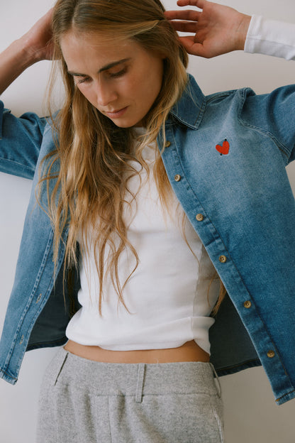 Jeansbluse Classic in Mid Blue Anita Hass