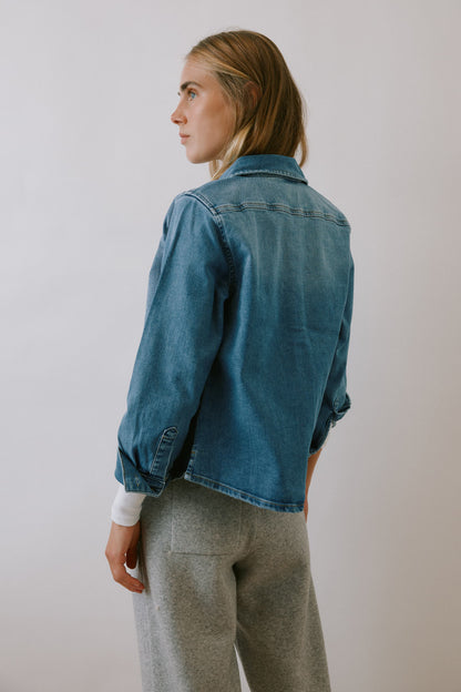 Jeansbluse Classic in Mid Blue Anita Hass