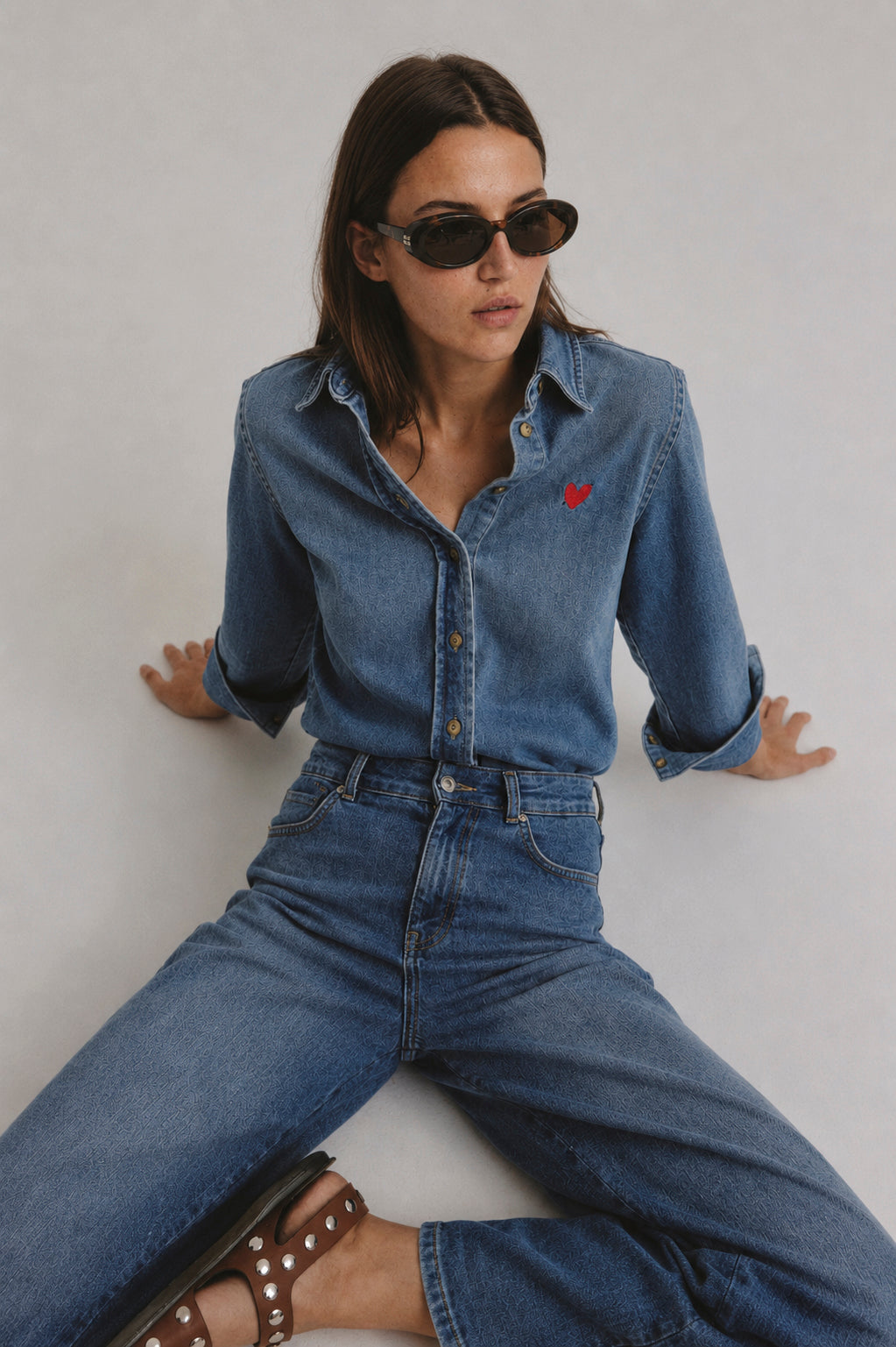 Jeansbluse Classic in Mid Blue Anita Hass