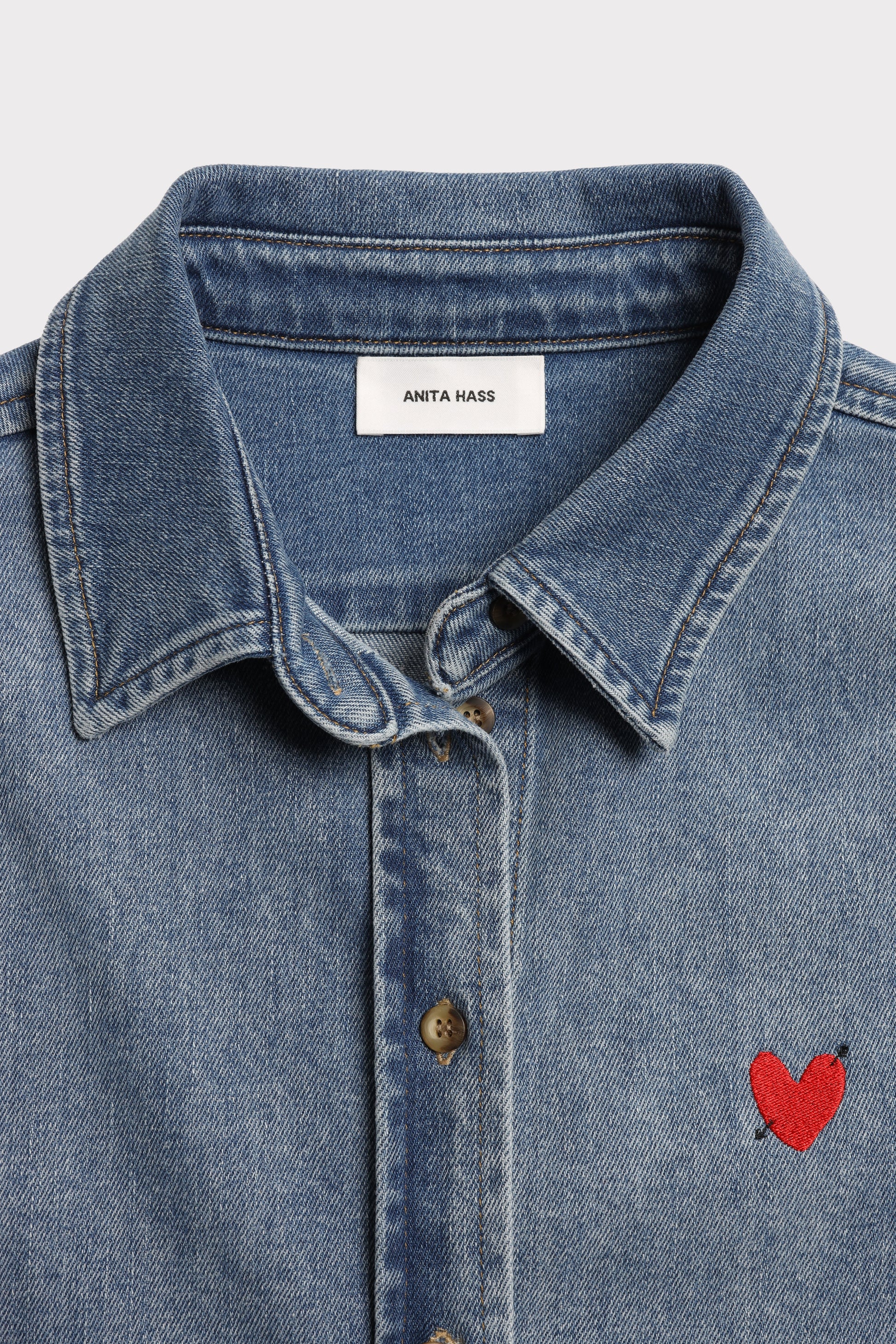 Jeansbluse Classic in Mid Blue Anita Hass