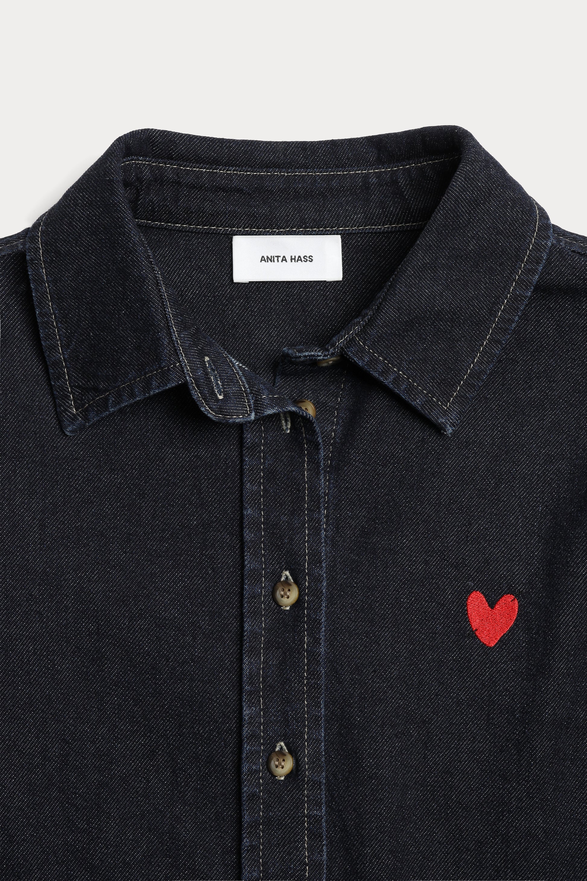 Jeansbluse Classic in Raw Denim Anita Hass