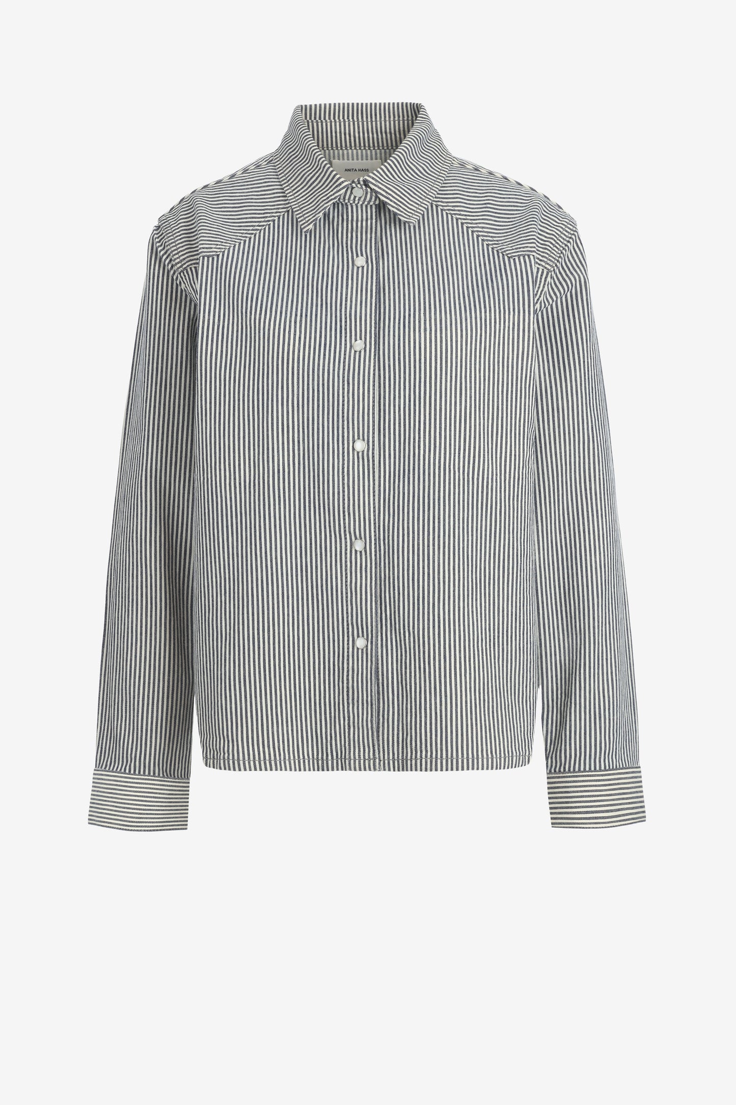 Positano Denim Shirt in Blue/White by Anita Hass - Anita Hass