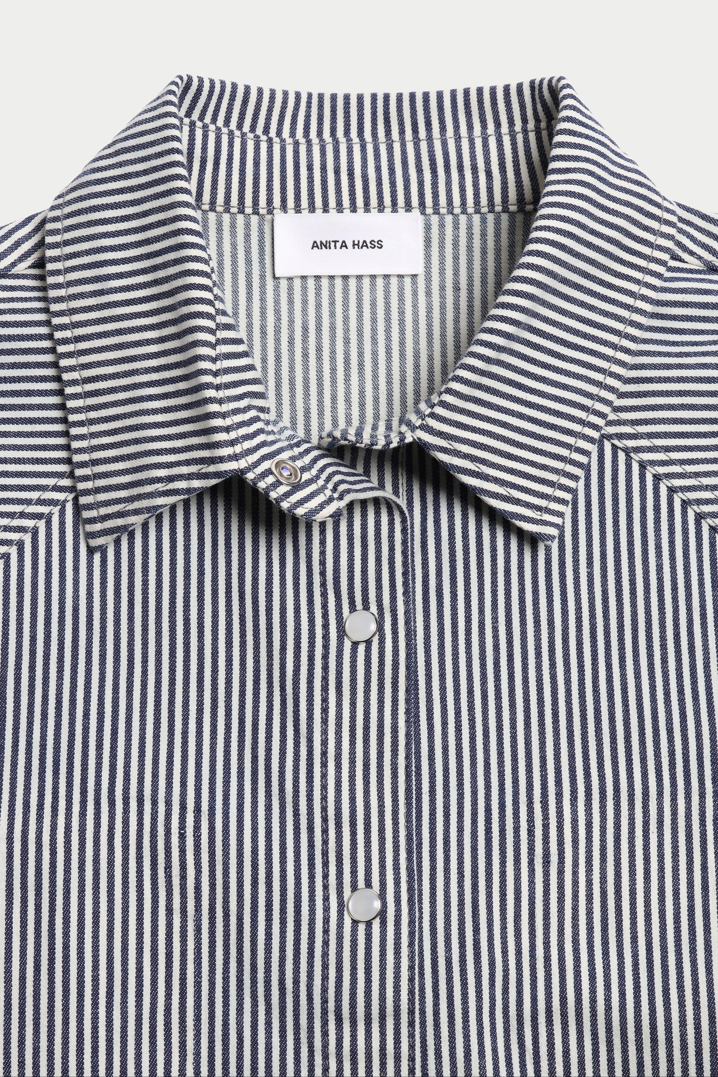 Positano Denim Shirt in Blue/White by Anita Hass - Anita Hass