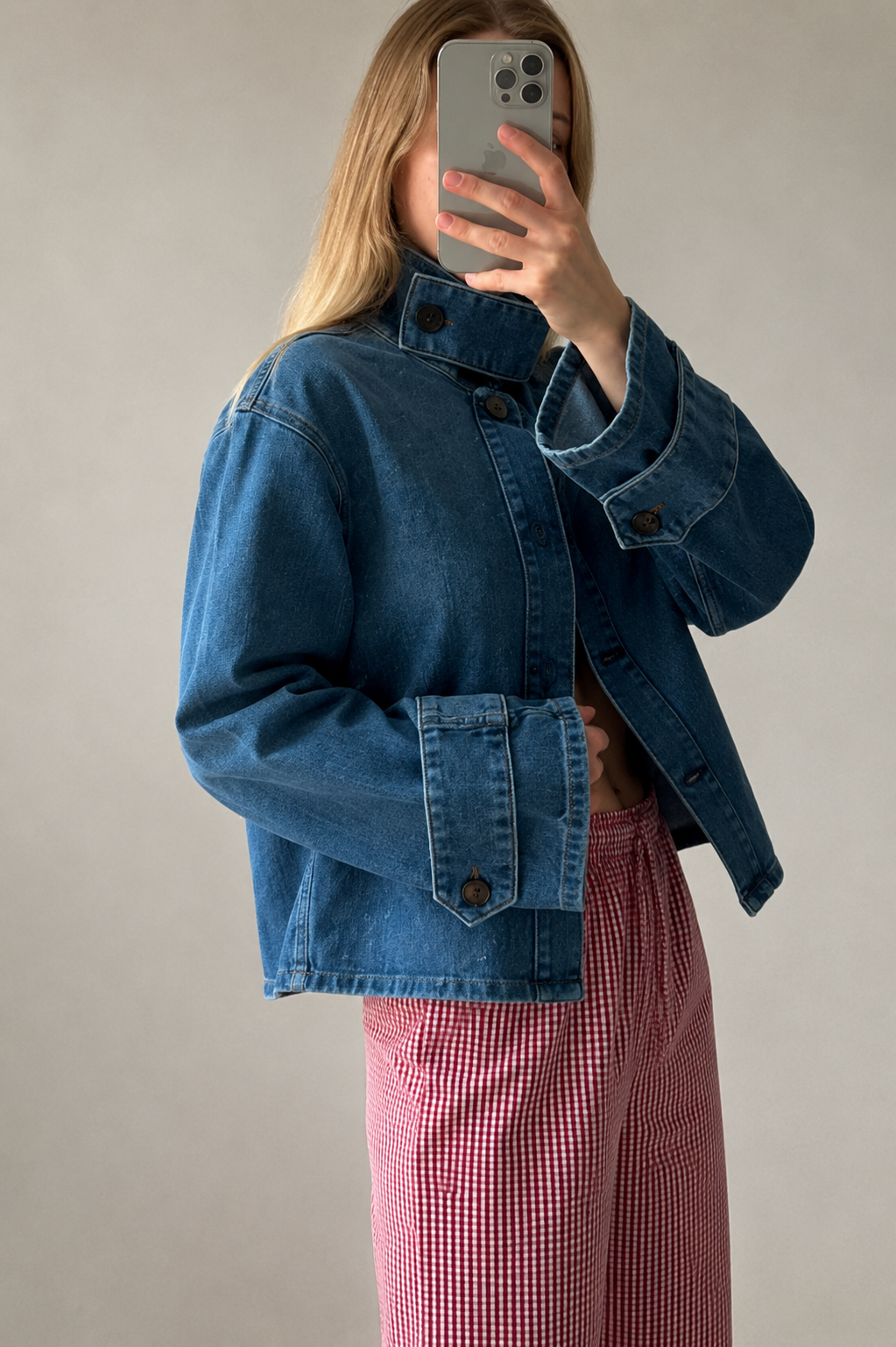 "The Everyday" Denim Jacket in Mid Blue by Anita Hass - Anita Hass