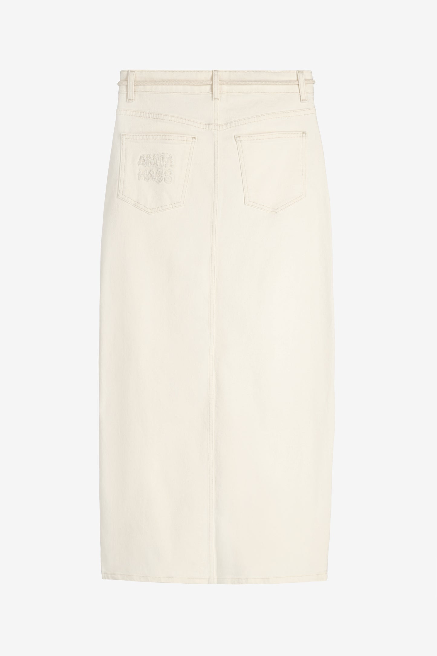 "The Maxi" Denim Skirt in Ecru by Anita Hass - Anita Hass