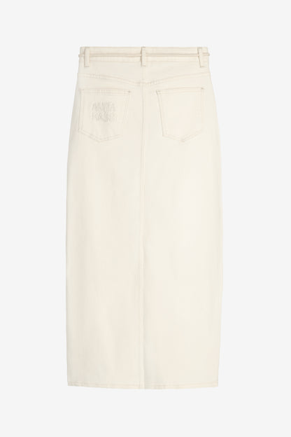 "The Maxi" Denim Skirt in Ecru by Anita Hass - Anita Hass