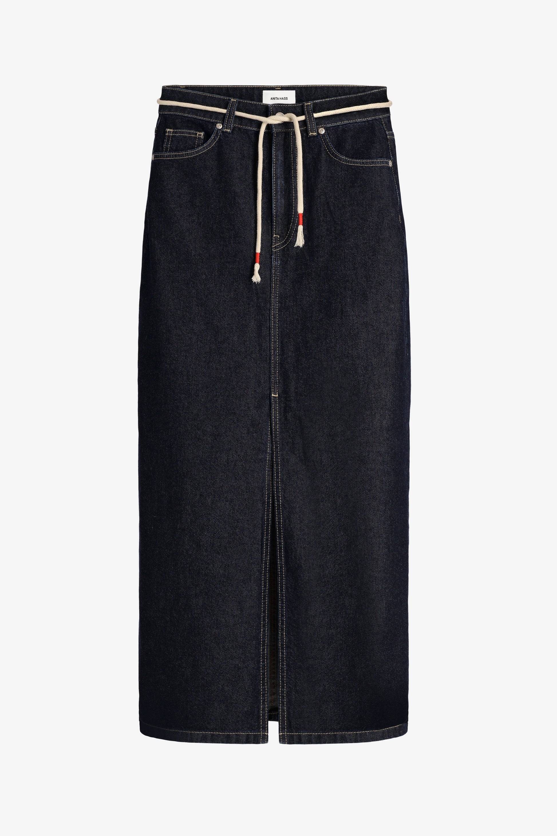 "The Maxi" Raw Denim Jeans Skirt by Anita Hass - Anita Hass