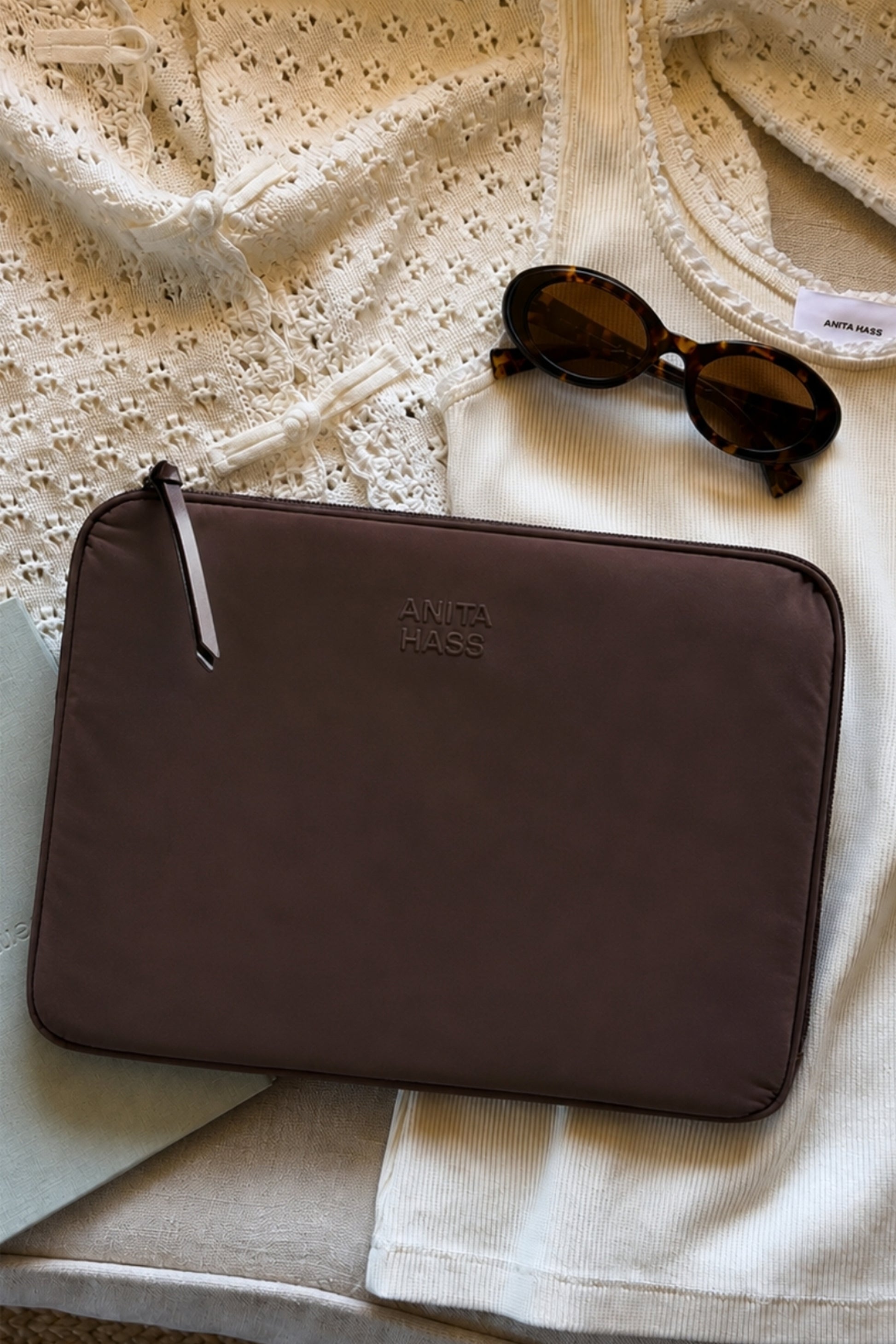 Laptoptasche Keeper in Braun Nylon Anita Hass