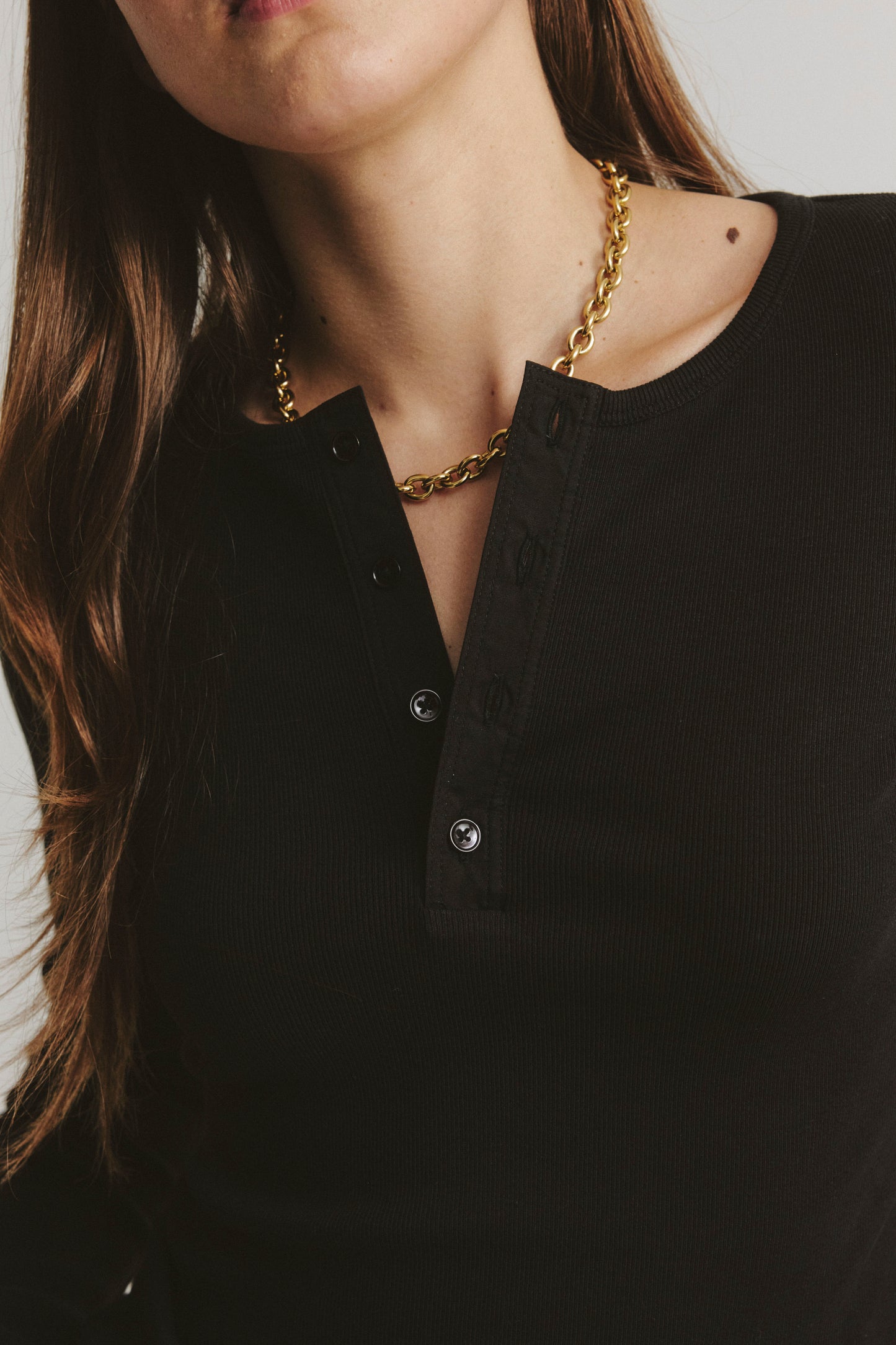 Gale Long-Sleeve Shirt in Black by Anita Hass - Anita Hass