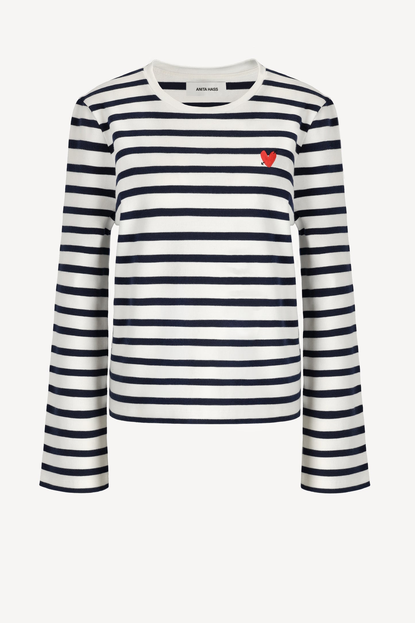 Longsleeve 'Heart' in Navy/Ivory Anita Hass