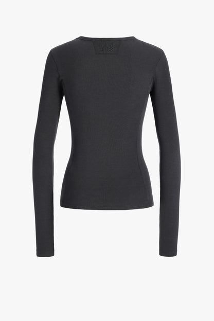 "Splash" Long-Sleeve Top in Black by Anita Hass - Anita Hass