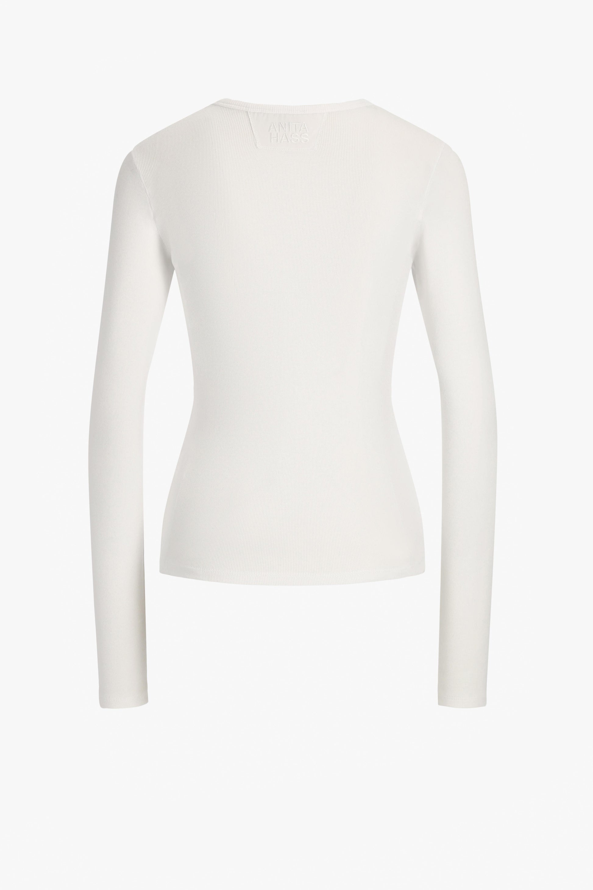 "Splash" Long-Sleeve Shirt in White by Anita Hass - Anita Hass