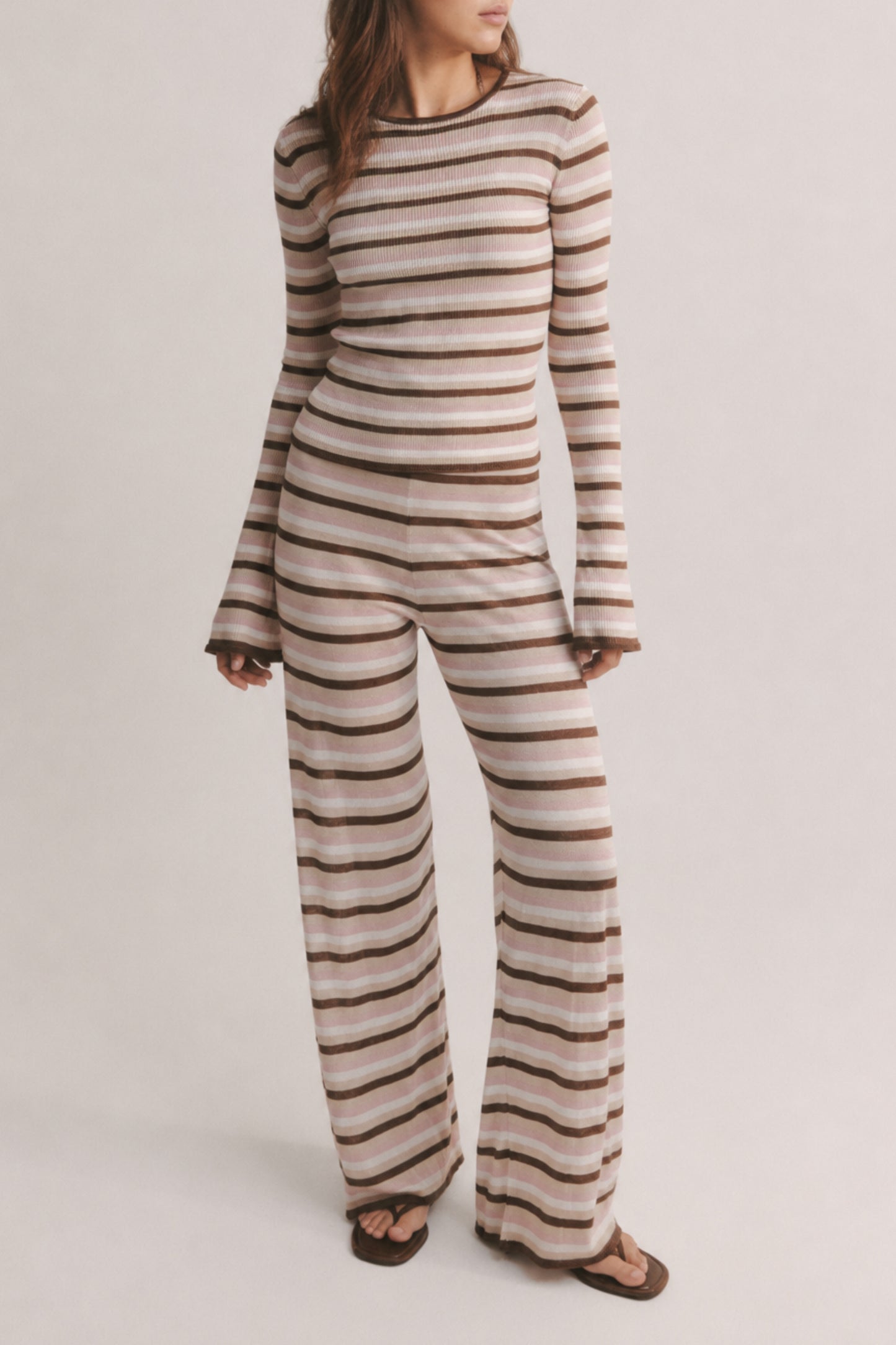 Longsleeve Sunset Glow in Striped Lurex Anita Hass