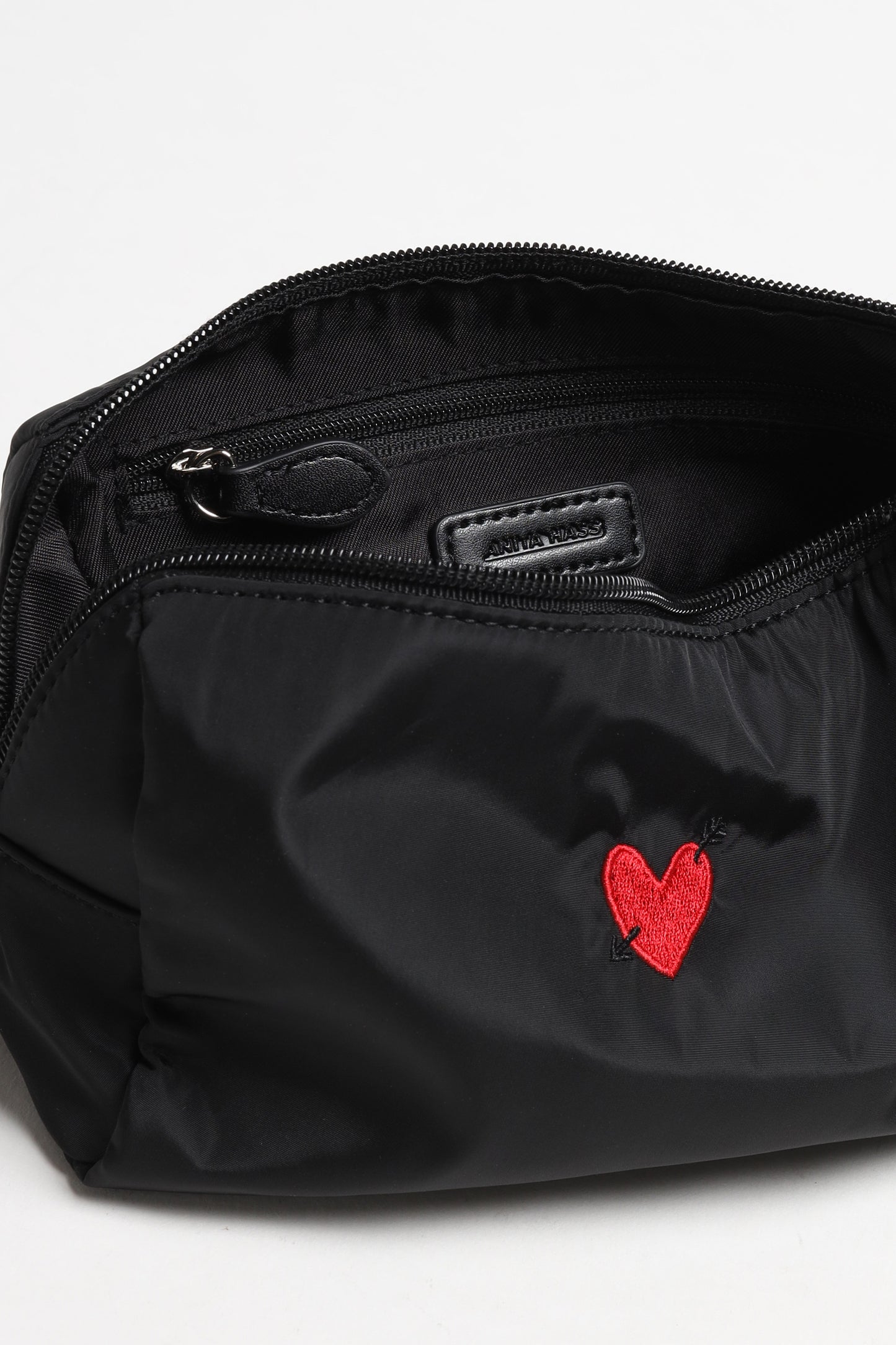 Bolsa «Heart» de nailon negro - Anita Hass - Anita Hass