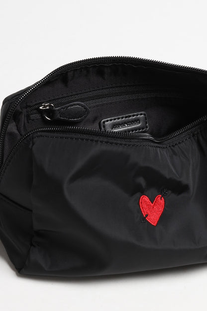 Bolsa «Heart» de nailon negro - Anita Hass - Anita Hass