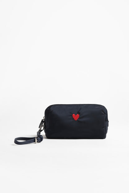 "Heart" Pouch in Navy Nylon by Anita Hass - Anita Hass