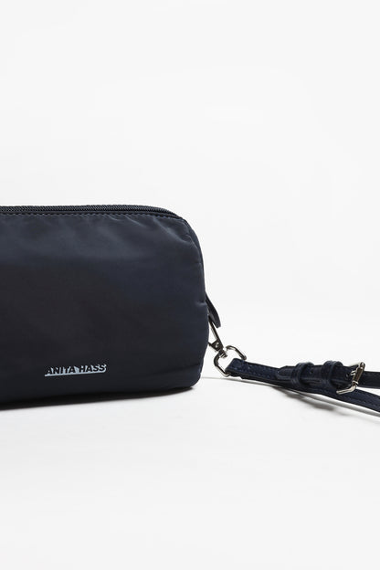 "Heart" Pouch in Navy Nylon by Anita Hass - Anita Hass