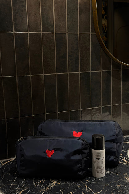 "Heart" Pouch in Navy Nylon by Anita Hass - Anita Hass
