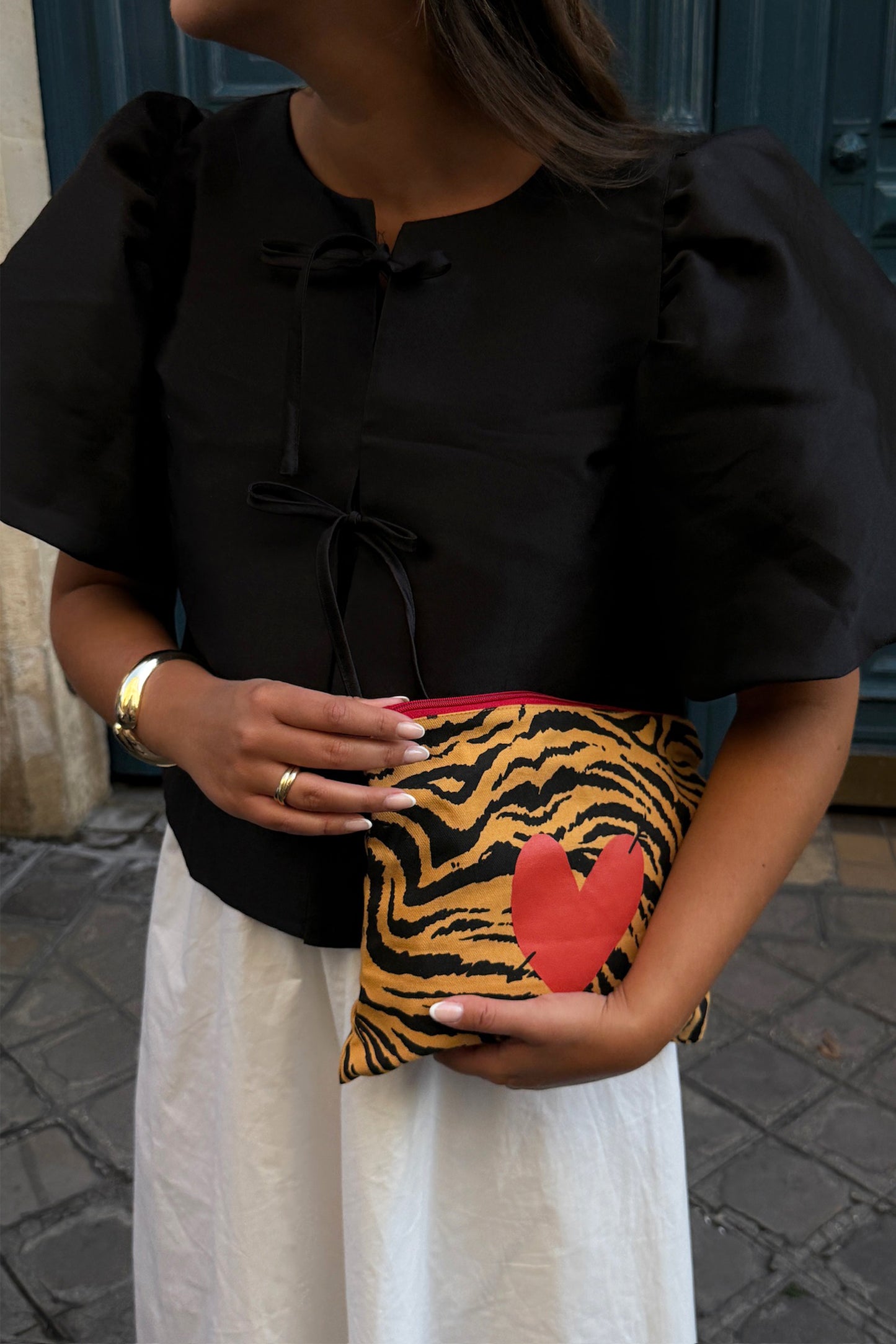 Pouch Set 'Heart' in Zebra Anita Hass