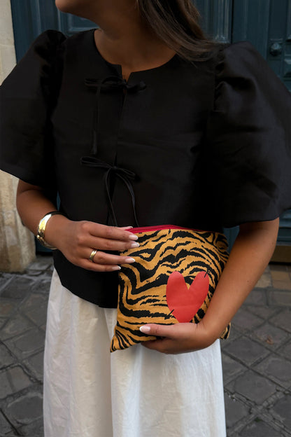 Pouch Set 'Heart' in Zebra Anita Hass