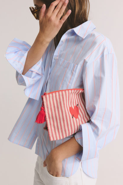 Pouch Treasure in Red/White by Anita Hass - Anita Hass