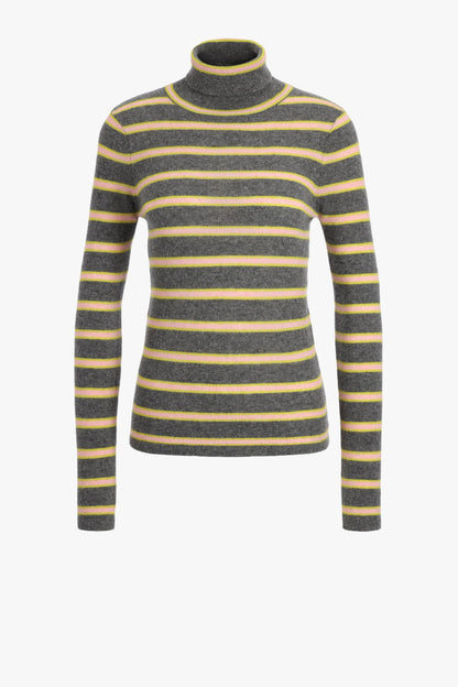 Sweater Indigo in Grey Striped