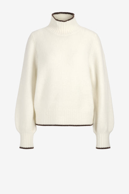 Pullover Leni in Ivory/Coffee Anita Hass