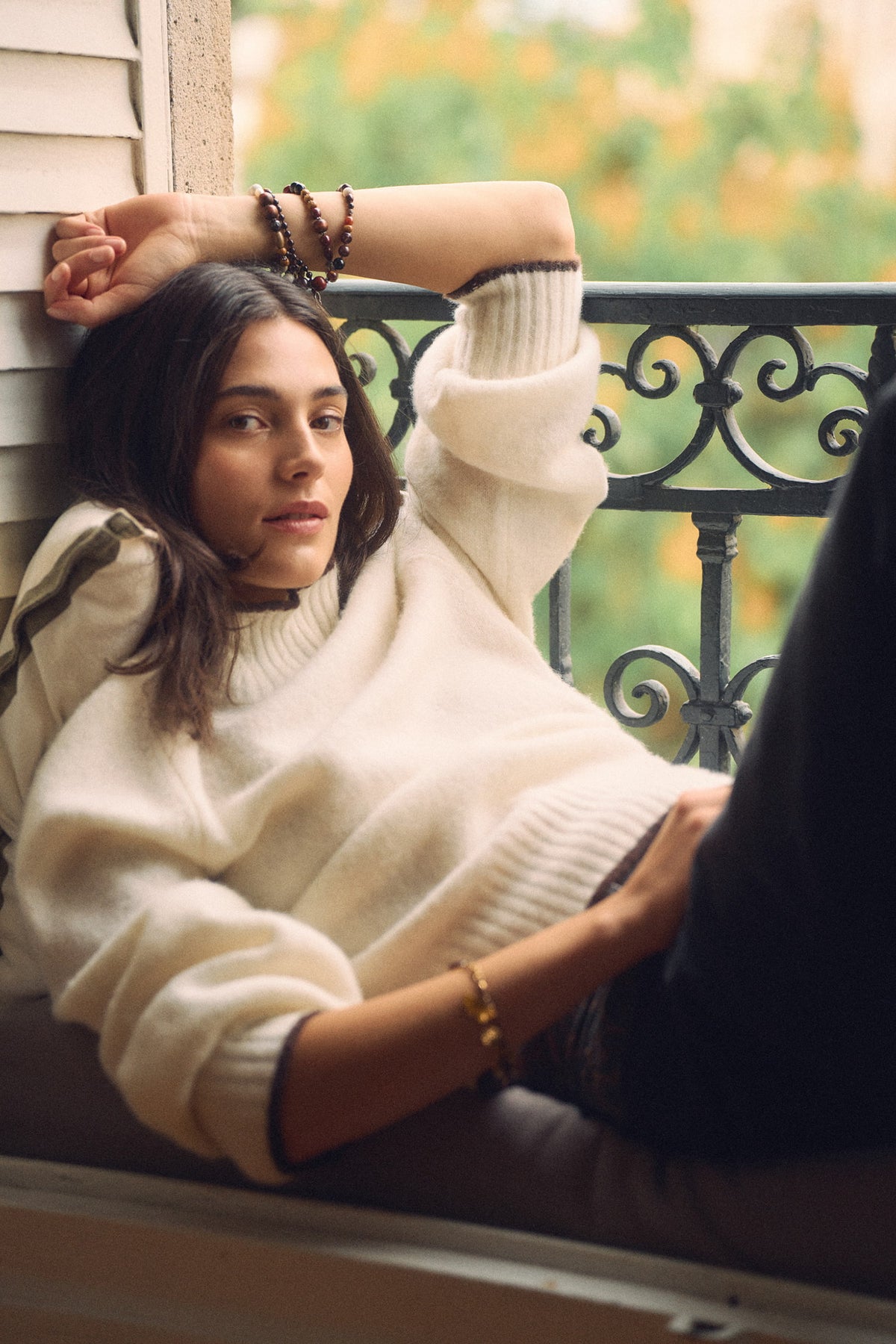 Pullover Leni in Ivory/Coffee Anita Hass