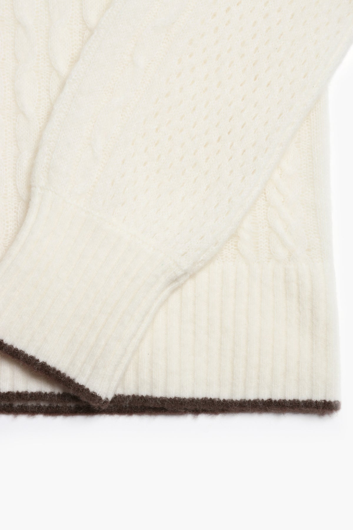 Sweater Leni in Ivory/Coffee