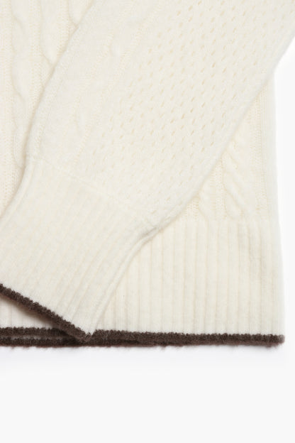 Sweater Leni in Ivory/Coffee