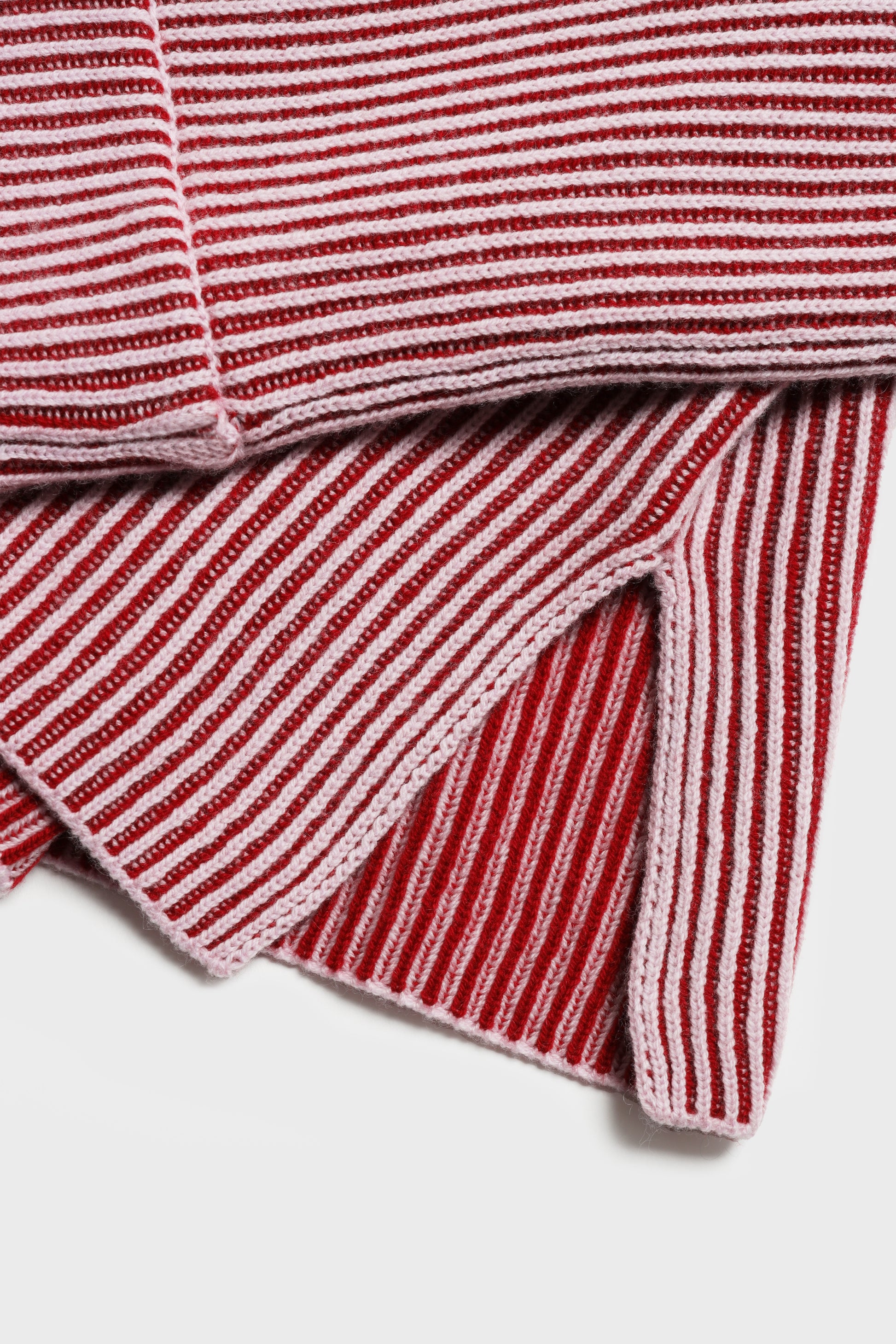 Two-Tone Sweater in Red/Pink by Anita Hass - Anita Hass