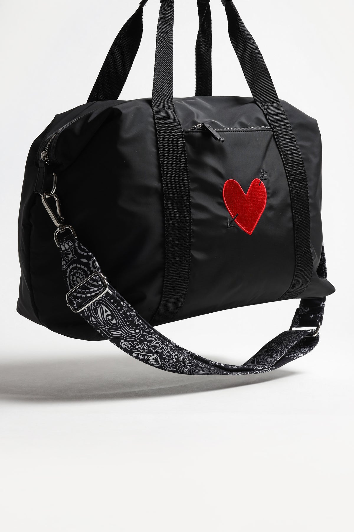 Black Paisley Shoulder Strap by Anita Hass - Anita Hass