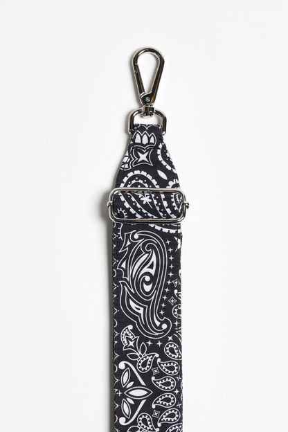 Black Paisley Shoulder Strap by Anita Hass - Anita Hass