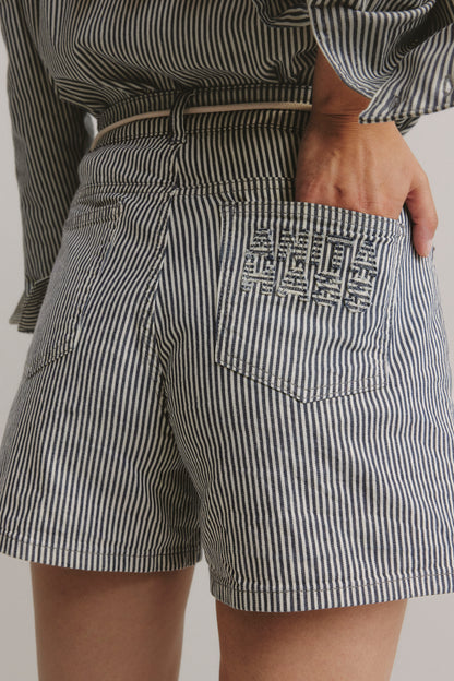 "Summer Day" Shorts in Blue/White by Anita Hass - Anita Hass